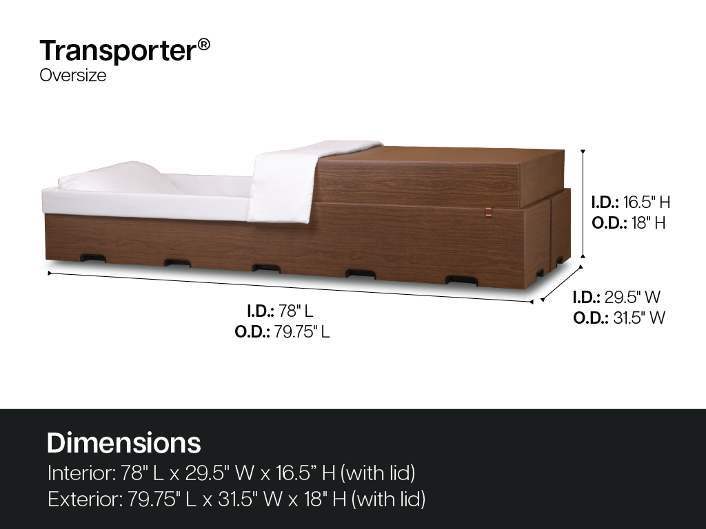Transporter® 29" Oversize Alternative Cremation Container