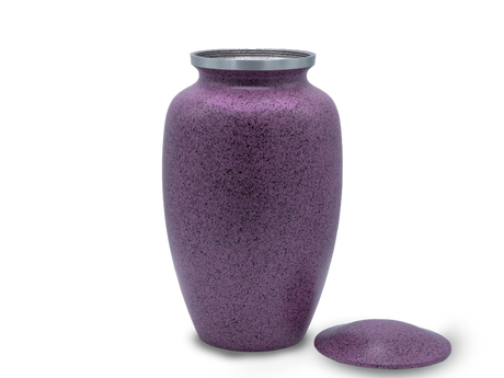 Violet Grace Urn with Lid Off