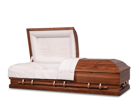 Woodland Hardwood Burial Casket Open