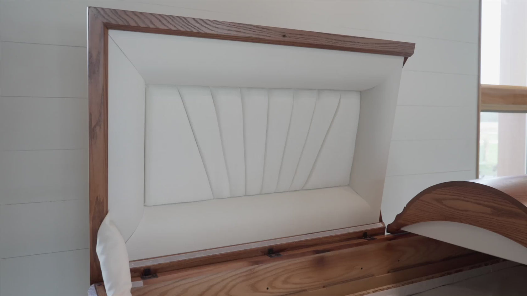 Video showing how to remove and replace a head panel in your starmark Ceremonial Rental Casket